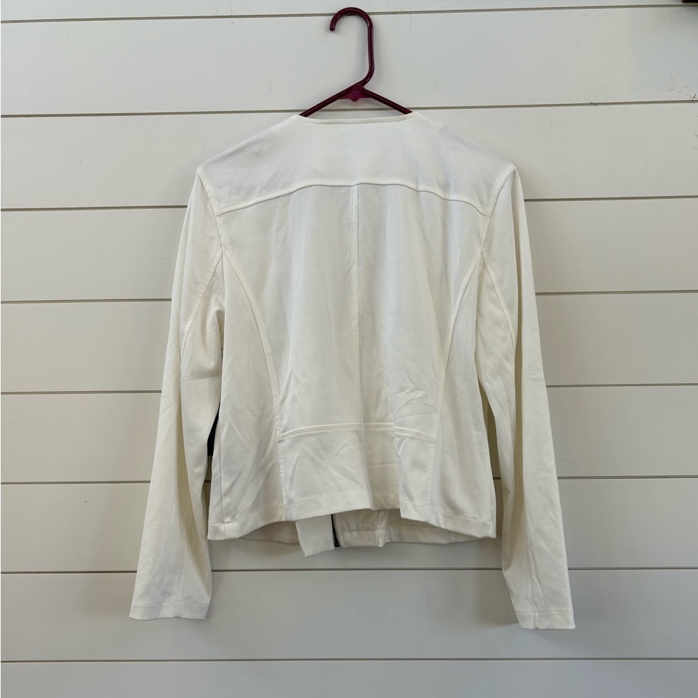 Bagatelle Women's White Lightweight Biker Jacket - Picture 2 of 8